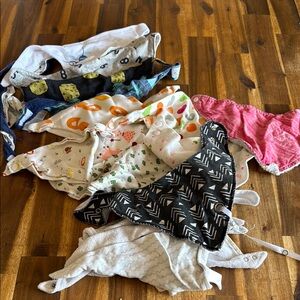 Large lot of bandana (drool) bibs